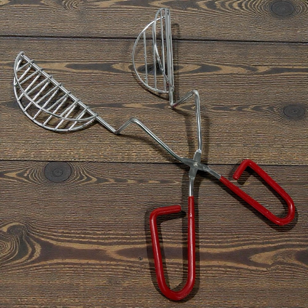 Taco Shell Maker Press Tortilla Fryer Tongs Kitchen Plated Steel 13" Long Norpro